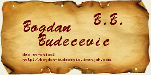 Bogdan Budečević vizit kartica
